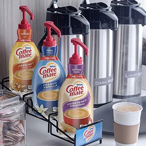 Nestle Coffee mate Coffee Creamer Hazelnut, Concentrated Liquid Pump Bottle - 50.7 Fl. Oz - Pack of 2 - coffee pumps