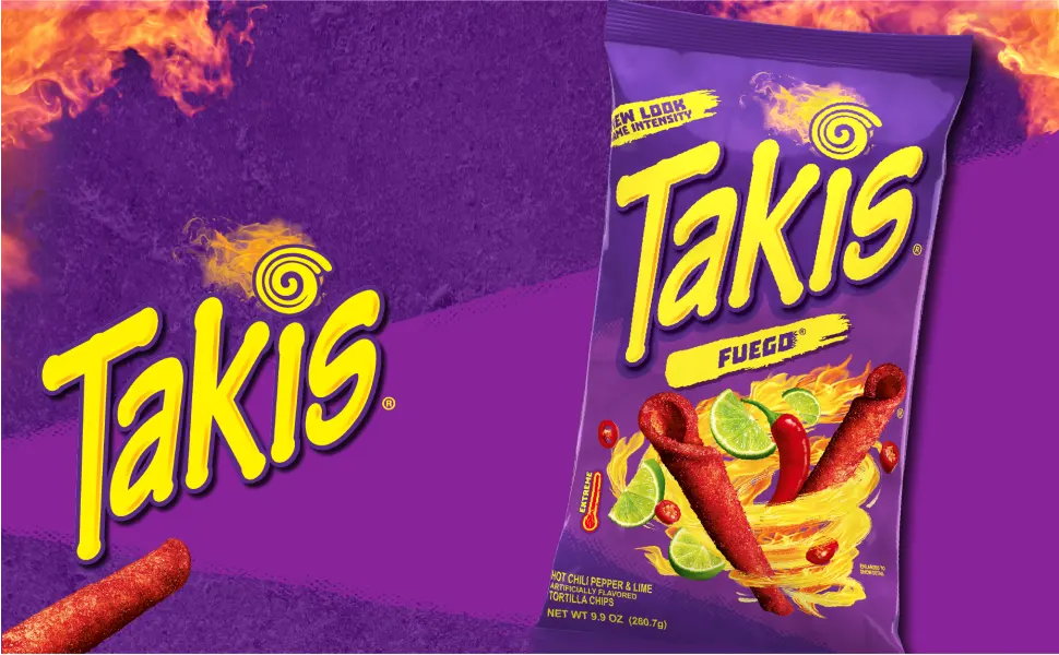 Takis Fuego Rolled Tortilla Chips - Hot Chili Pepper and Lime - 4 Ounce Bag - image