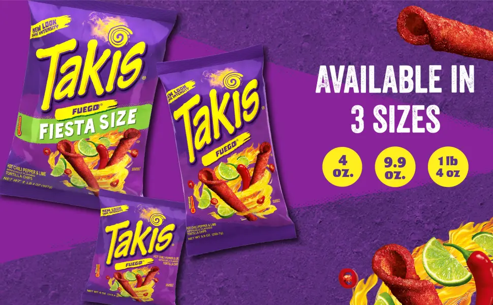 Takis Fuego Rolled Tortilla Chips - Hot Chili Pepper and Lime - 4 Ounce Bag - image
