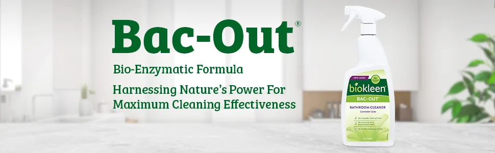 Biokleen Bac-Out Bathroom Cleaner - 32 Ounce -Eco-Friendly, Plant-Based, No Artificial Fragrance - Packaging May Vary 1 Pack - Laundry, Cleaner, Detergent, Dish, Soap, Powder, Bleach, Stain Remover, Odor, Citrus, Sport, Carpet