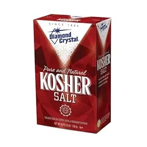 Diamond Crystal Kosher Salt – Full Flavor, No Additives and Less Sodium - Pure and Natural Since 1886 - 3 Pound Box - product information 1
