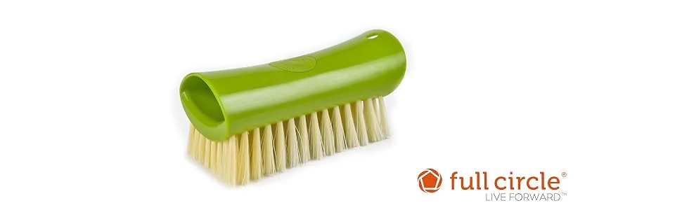 Full Circle Lean & Mean Household Scrub Brush, Green - Full Circle, Lean & Mean, Brush, Scrub Brush, Cleaning Brush