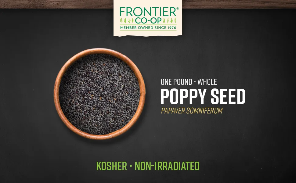 Frontier Co-op Whole Poppy Seed 1lb - Frontier Co-op Whole Poppy Seeds