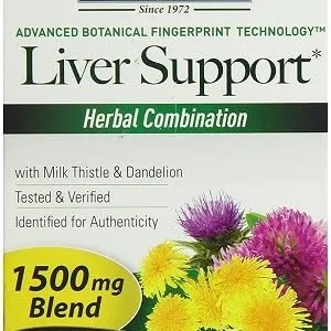 Nature's Answer Liver Support Herbal Combination Dietary Supplements Organic Natural Vegetarian Vegan Support Ideal for Healthy Liver Function – 1500mg (90 Capsules) - all-natural formula Unique herbal blend of milk thistle vegetarian vegan kosher multi-complex