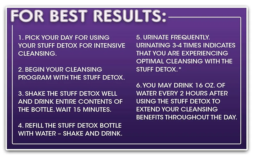 Detoxify The Stuff Extra – Grape Flavor – 20 oz | Professionally Formulated Intense Herbal Cleanse | Enhances Your Body’s Natural Cleansing Processes - product information 4