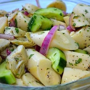 Native Forest Artichoke Hearts, Quartered, 14 Ounces - Mediterranean Chopped Salad with Native Forest Hearts of Palm