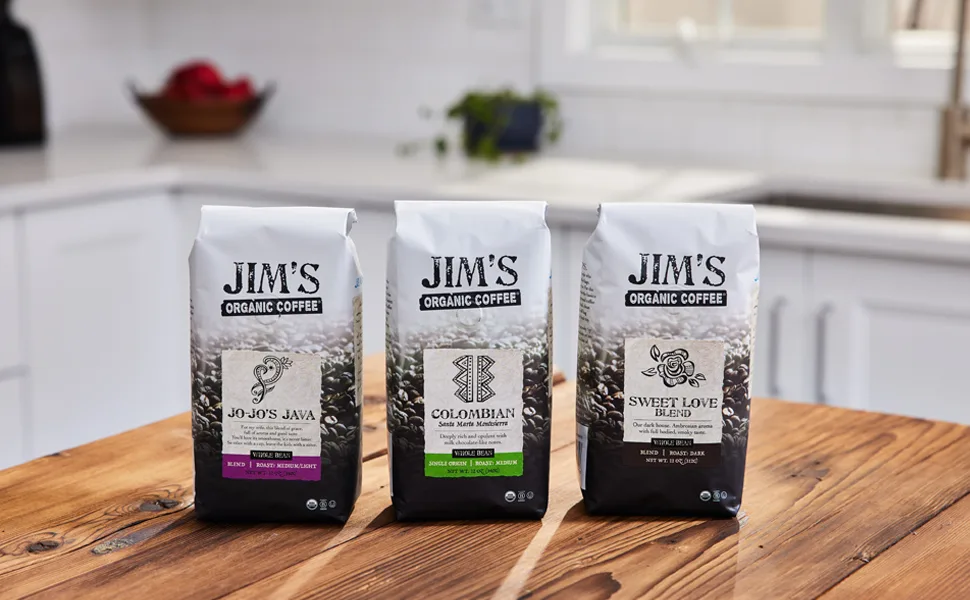 Jim’s Organic Coffee – Jo-Jo’s Java Blend – Medium / Light Roast, Whole Bean, 5 lb Bulk Bag 5 Pound (Pack of 1) - product information 2