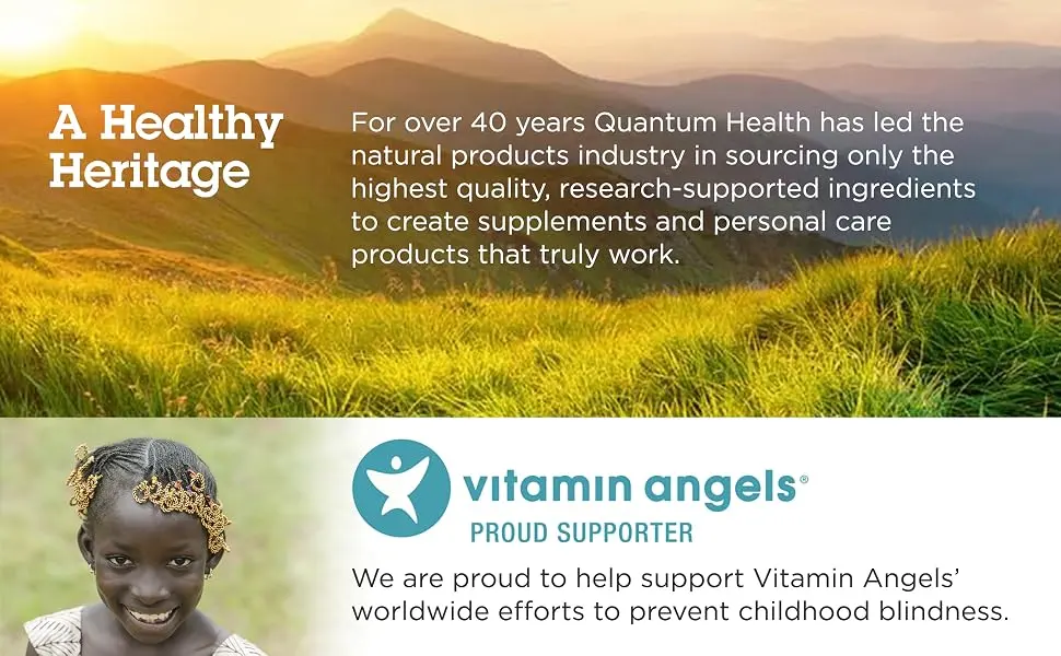 Quantum Health Super Lysine+ / Advanced Formula Lysine+ Immune Support with Vitamin C, Echinacea, Licorice, Propolis, Odorless Garlic (180 Tablets), Packaging may vary - Image: Quantum Health is proud to support Vitamin Angels.