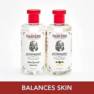 THAYERS Original Witch Hazel Astringent with Aloe Vera, 12 ounce bottle - Thayers Astringent