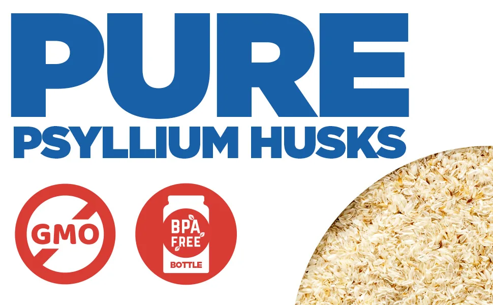 Yerba Prima Psyllium Husks Veg Caps - 180 (Pack of 2) - Pure Psyllium Husks