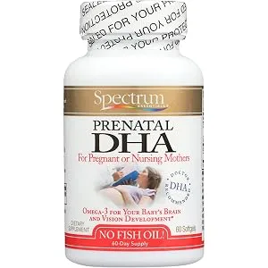 Spectrum Essentials Prenatal DHA Softgels, 200 mg, 60 Count - fish