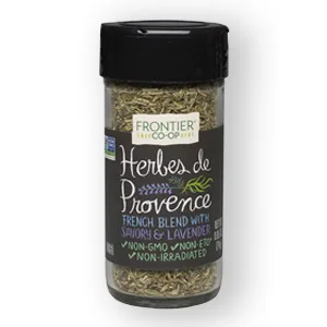 Frontier Co-op Herbes De Provence, 0.85 Ounce Bottle, Kosher, Non-Irradiated - FRONTIER CO-OP HERBES DE PROVENCE Whole, Organic, Kosher, Non-Irradiated