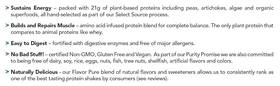 PlantFusion Vegan Protein Powder, Plant Based Protein Powder, BCAAs + Digestive Enzymes, Clean Protein; Dairy Free, Gluten Free, Chocolate 2 lb Chocolate 1.98 Pound (Pack of 1) - Key Benefits 2
