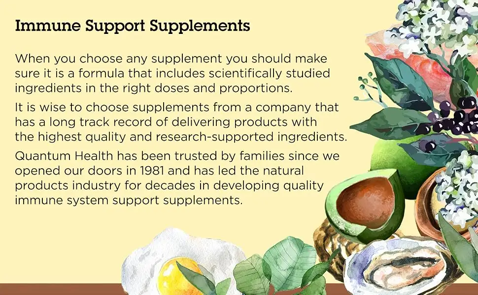Quantum Health Elderberry Supplement Capsules, Powerful Immune Support, 60 Ct. 60 Count (Pack of 1) - Image: Immune Support Supplements