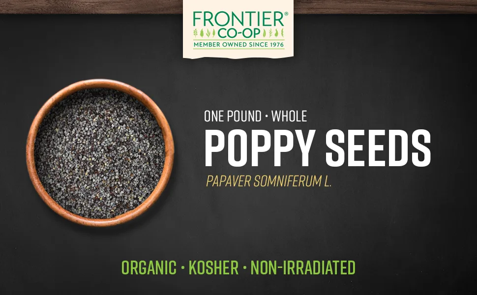 Frontier Co-op Organic Whole Poppy Seed 1lb - Frontier Co-op Poppy Seed Whole, Certified Organic