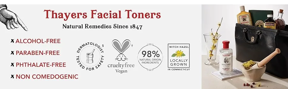 THAYERS Alcohol-Free Lavender Witch Hazel Facial Toner with Aloe Vera Formula, 12 oz Lavender 12 Fl Oz (Pack of 1) - Thayers Lavender Witch Hazel Facial Toner