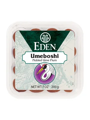 Eden Umeboshi Plum, Japanese Pickled Plum, Whole, Traditionally Made, No MSG, No Chemical Additives, 7.05 oz - umeboshi plums