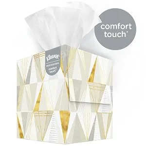 Kleenex Professional Facial Tissue Cube for Business (21286), White, 3 Boxes / Bundle - Comfort Touch