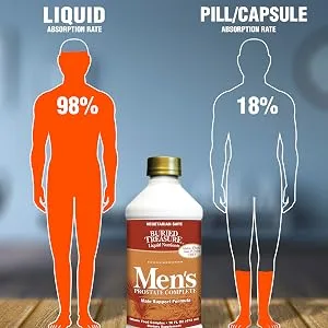 Buried Treasure: Men's Prostate Complete - Natural Herbal Formula Supplement w/ Saw Palmetto, Pygeum Bark, & Stine Nettles to Support Healthy Urinary & Prostate Function - 16 oz - product information 7