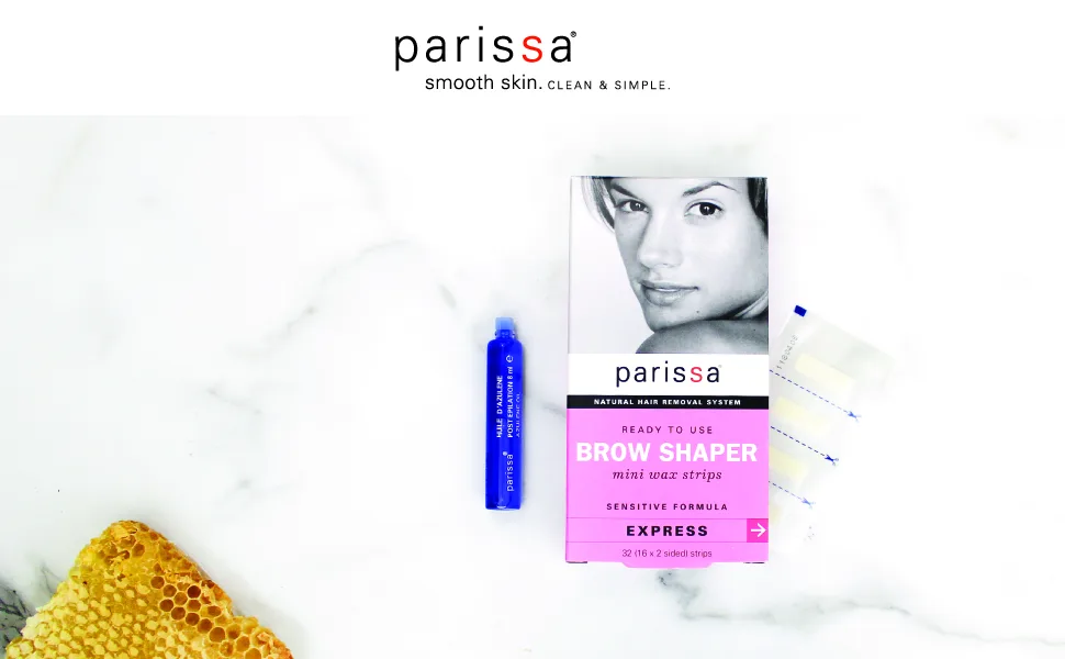 Parissa Eyebrow Shaper Wax Strip, 32 count, pink Eyebrow 32 Count (Pack of 1) - Parissa Brow Shaper Wax Strips