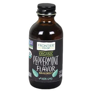Frontier Peppermint Flavor Certified Organic, 2 Ounce Bottle - FRONTIER CO-OP PEPPERMINT FLAVOR Organic, Kosher, Non-Irradiated