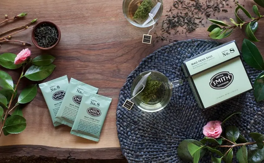 Smith Teamaker | Spring Greens No. 8 | Caffeinated Full Leaf Green Tea (15 Sachets, 1.3oz each) 15 Count (Pack of 1) - Steven Smith Teamakers Mao Feng Shui