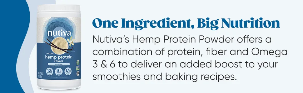 Nutiva Organic Cold-Pressed Hemp Seed Protein Powder, Vanilla, 16 Ounce - Nutiva Hemp Protein Vanilla One One Ingredient