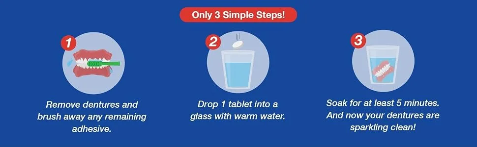 Secure - Secure Denture Cleansing Tablets 32 tabs - Secure Cleansing Tablets How To Use
