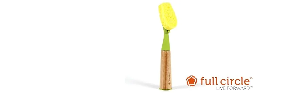 Full Circle Suds Up Soap Dispensing Dish Sponge with Bamboo Handle, 3 oz - Full Circle, Suds Up, Dish Sponge, Dish Tool, Dish Soap