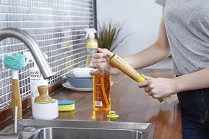 Full Circle Suds Up Soap Dispensing Dish Sponge with Bamboo Handle, 3 oz - Full Circle, Suds Up, Dish Sponge, Dish Tool, Dish Soap