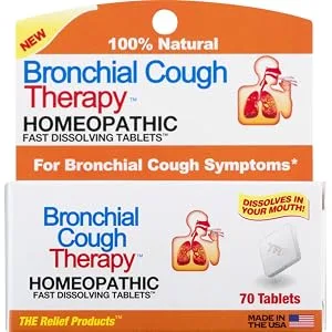 The Relief Products Bronchial Cough Therapy Fast Dissolving Tablets, 70 Count - cold medicine
