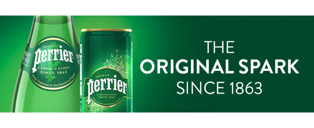 Perrier Lime Flavored Sparkling Water, 8.45 FL OZ Slim Cans (30 Count) - Perrier original spark