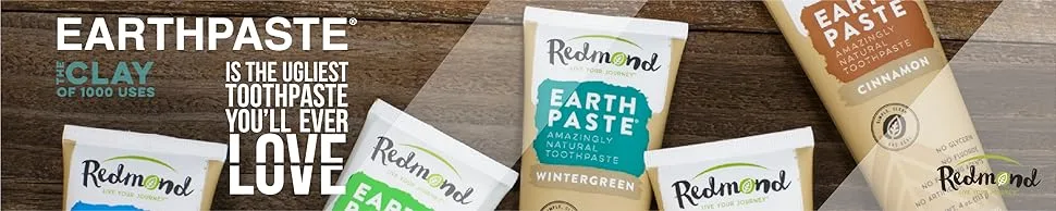 Redmond Earthpaste - Natural Non-Fluoride Toothpaste, 4 Ounce Tube (1 Pack, Lemon Twist) 4 Ounce (Pack of 1) - product information 1