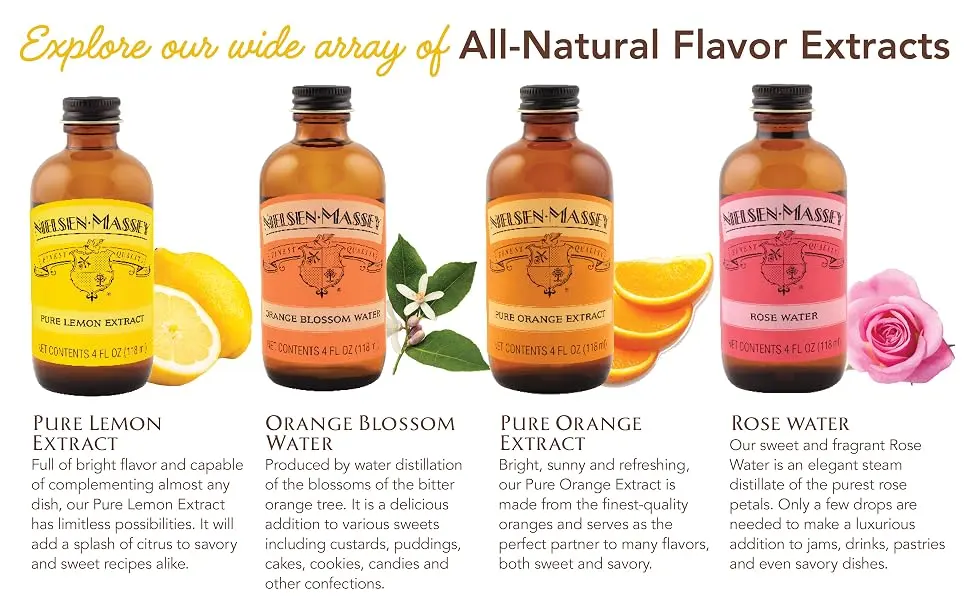 Nielsen-Massey Rose Water, with Gift Box, 4 oz - Flavor