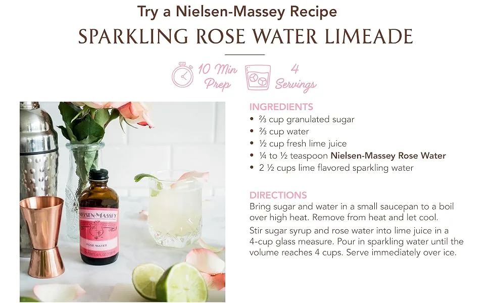 Nielsen-Massey Rose Water, with Gift Box, 4 oz - Rose Water