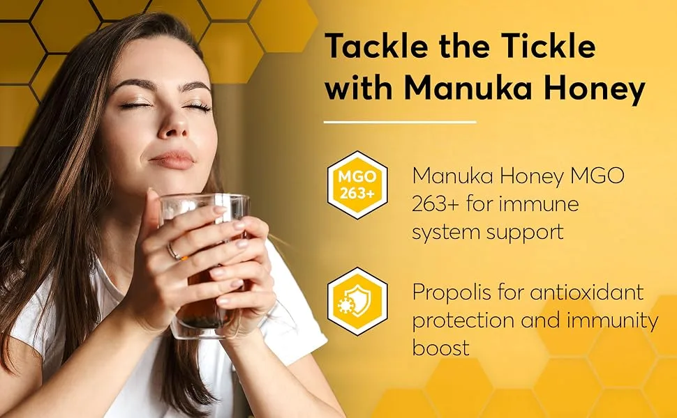 PRI Manuka Honey Lollipops with Propolis, Certified MGO 263+ - Throat Soothing, Lemon Flavor, (12 Lollipops, 4oz) - product information 2