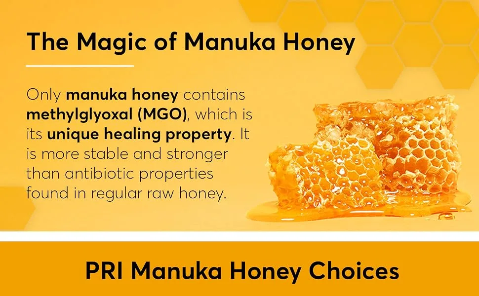 PRI Manuka Honey Lollipops with Propolis, Certified MGO 263+ - Throat Soothing, Lemon Flavor, (12 Lollipops, 4oz) - Magic of Manuka Honey