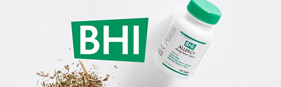 BHI Allergy Relief Natural, Safe Homeopathic Relief - 100 Tablets - product information 5