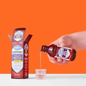 Hyland's Cold and Cough Mucus Relief Decongestant Defend by Homeopathic Cold Plus Mucus Fluid Ounce, Red, 4 Fl Oz - product information 4