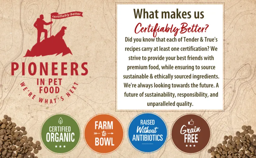 Tender & True Pet Nutrition Organic Chicken & Liver Recipe Dry Cat Food 3 Pound (Pack of 1) - Better from the Beginning