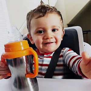 Thinkbaby Stainless Steel Sippy Cup, Orange (9 ounce) - product information 4