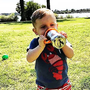 Thinkbaby Stainless Steel Sippy Cup, Orange (9 ounce) - tips