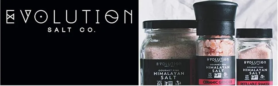 Evolution Salt Co Himalayan Salt, Refillable Glass Shaker, 5.0 oz Glass Shaker, 5oz - evolution salt co pink salt cooking baking natural organic kosher