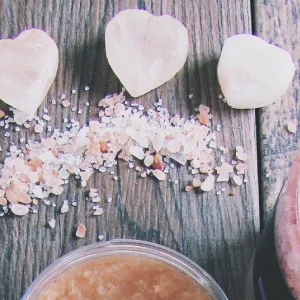 Evolution Salt - Heart Shape Massage - Cleansing Stone Himalayan Salt 6-7 oz - Massage Stone