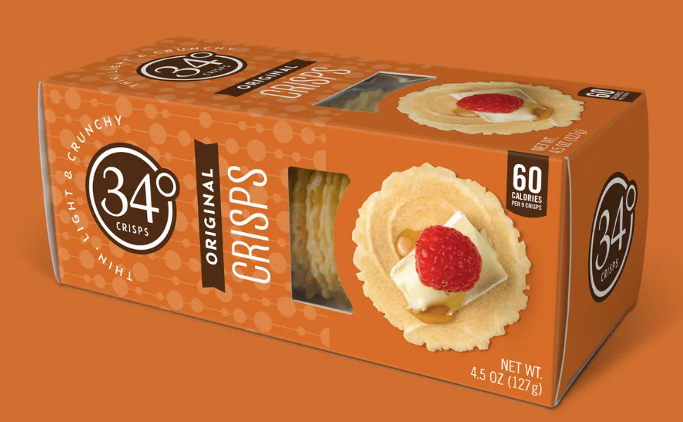 34 Degrees Crisps | Original Crisps | Thin, Light & Crunchy Crisps, 6 Pack (4.5oz each) - 34 Degrees Crisps Original