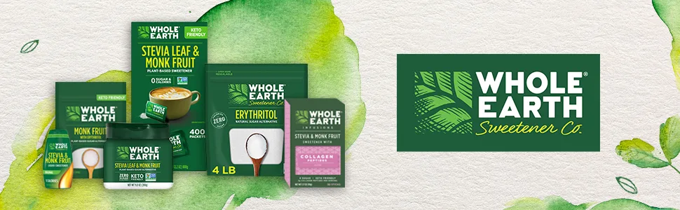 WHOLE EARTH 100% Erythritol Zero Calorie Plant-Based Sugar Alternative, 4 Pound Pouch 4 Pound (Pack of 1) - Whole Earth products