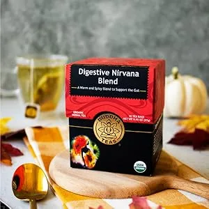 Buddba Teas Raspberry Leaf Tea - OU Kosher, USDA Organic, CCOF Organic, 18 Bleach-Free Tea Bag - Digestive Nirvana Blend