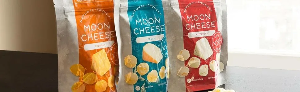 Moon Cheese - 100% Natural Cheese Snack - Gouda - 2 oz - Moon Cheese