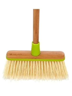 SOMA Circle Clean Sweep Home Cleaning, Broom, Green - Dust, Pan, Broom, Angled, Cleaning, Kitchen, Home, Bamboo, Sweep, Mop, Natural