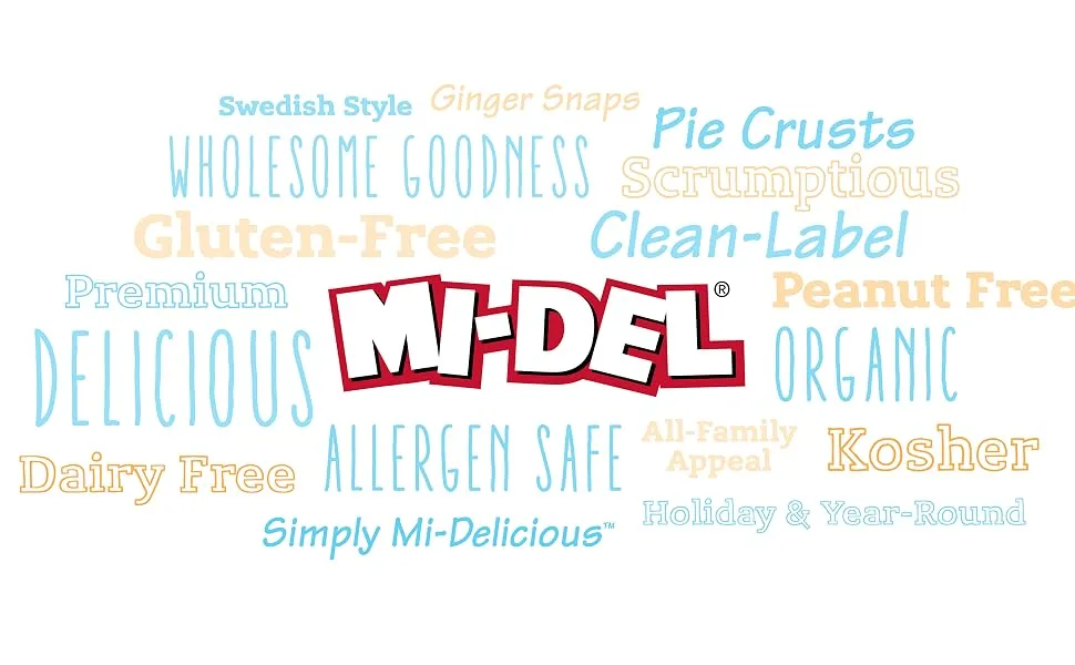 Mi-Del Cookies, Ginger Flavored Snaps, 10 Ounce (1 Pack) Ginger Flavored 10 Ounce (Pack of 1) - Mi-Del Ginger Snap